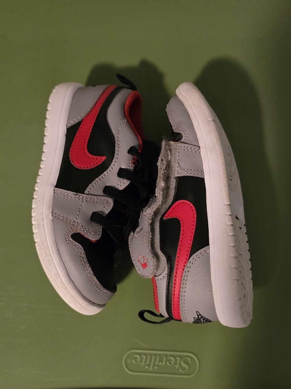 Jordan Kids Black, Gray and Pink Low-Top Sneakers